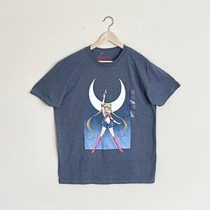 NEW Sailor Moon Graphic Blue Anime T Shirt Adult size Large
